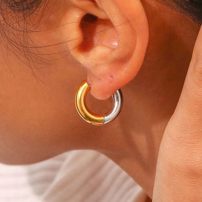Alex boucles d’oreilles - Simplicité élégante en or et argent Inad Création