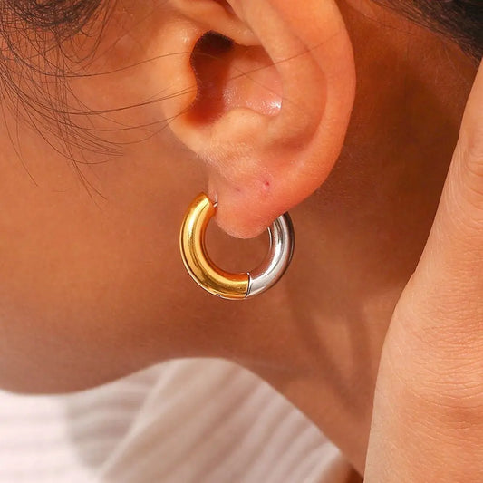Alex boucles d’oreilles - Simplicité élégante en or et argent Inad Création