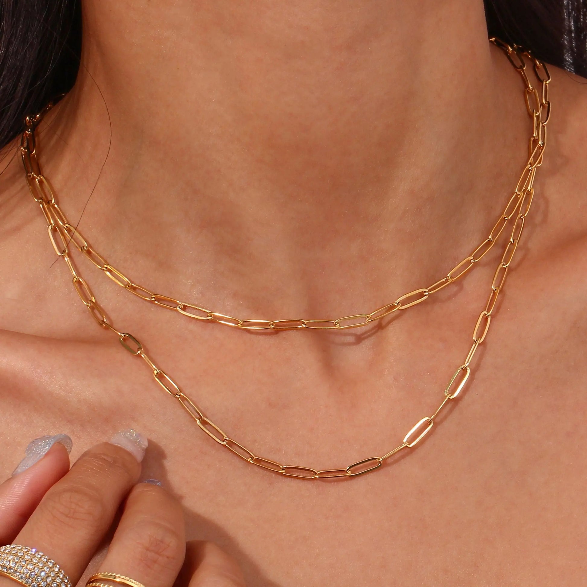 Collier Alix - Chaîne Minimaliste en Plaqué Or Inad Création