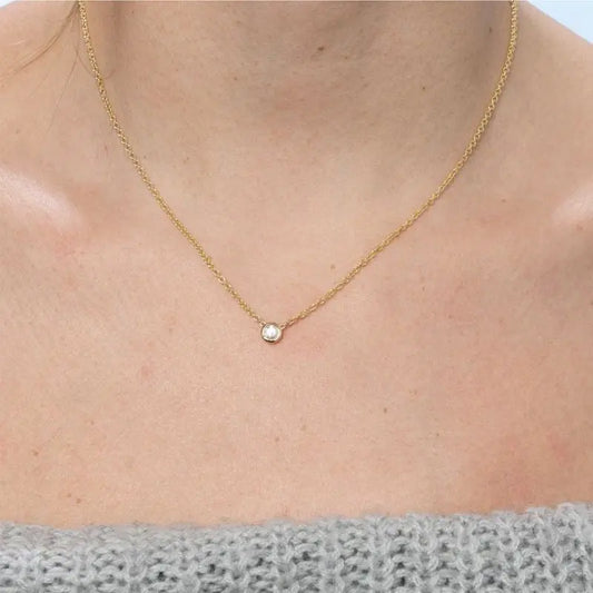 Lily Collier - Élégance Minimaliste en Plaqué Or Inad Création