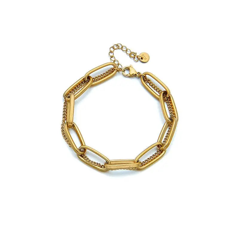 Lina - Bracelet plaqué or, élégance intemporelle Inad Création