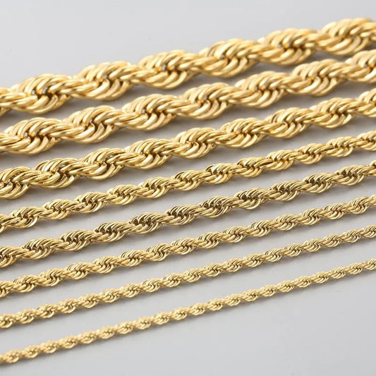Nadia - Collier torsadé en plaqué or décliné en 7 diamètres différents Inad Création