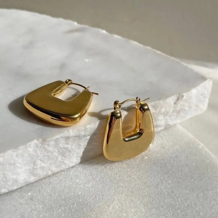 Nora Boucles d’Oreilles - Élégance Rétro en Plaqué Or Inad Création