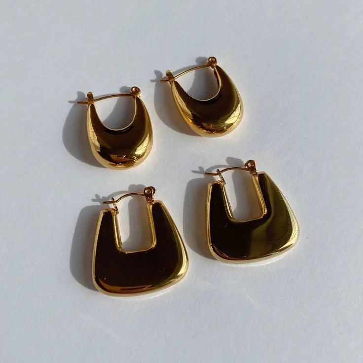 Nora Boucles d’Oreilles - Élégance Rétro en Plaqué Or Inad Création